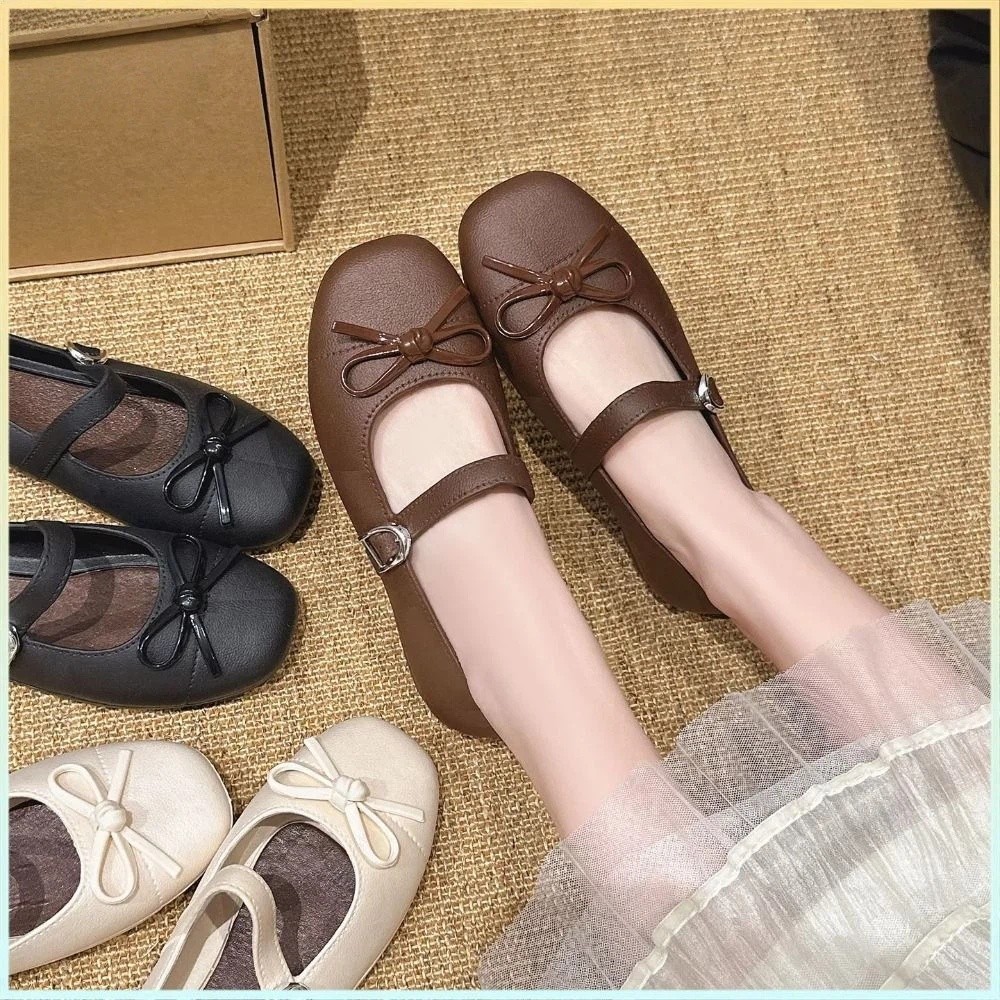 Womens Heels - スイートな女性用パールボウタイサンダル、滑り止め付き快適ローヒールサマードレスフラット、ソフトフラット多用途つま先カバー付きスリッパ