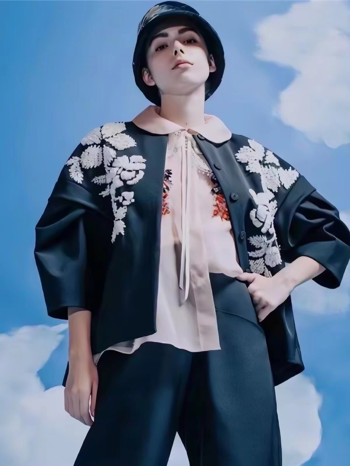 オートクチュール 3Dフラワー柄シルク混ジャケット、女性用、 - Womens Blazer のレビューと価格