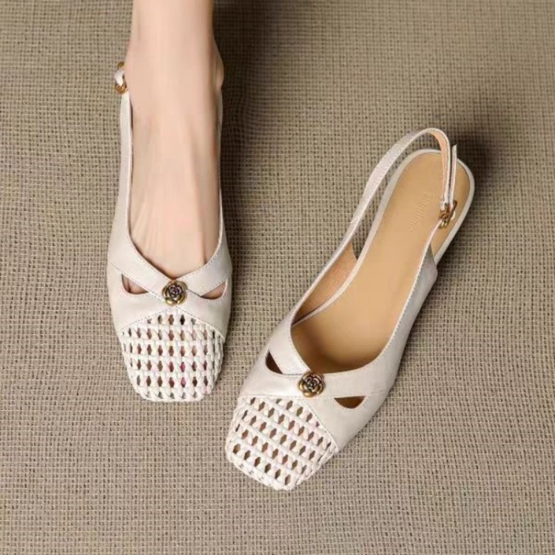 レディース フレンチスタイル クローズドトゥ サンダル、チャ - Womens Heels のレビューと価格