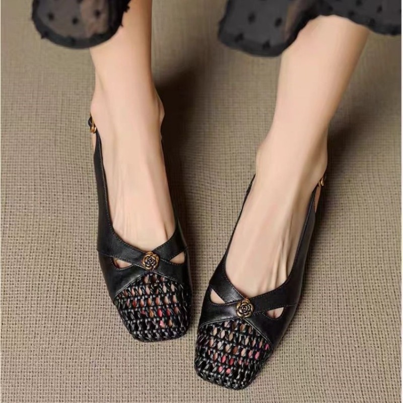 レディース フレンチスタイル クローズドトゥ サンダル、チャ - Womens Heels のレビューと価格