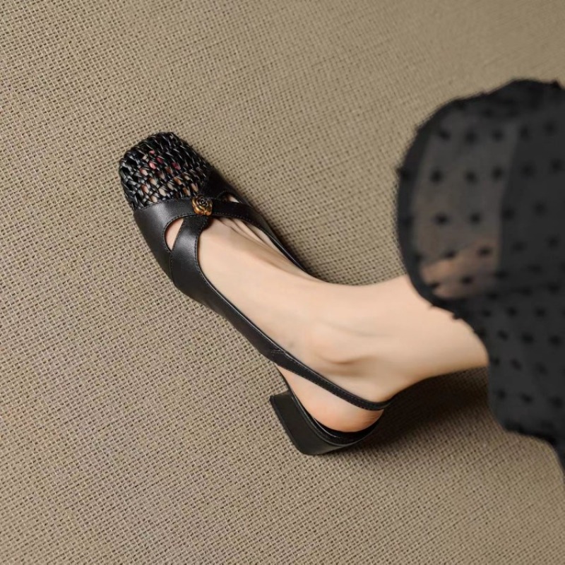 レディース フレンチスタイル クローズドトゥ サンダル、チャ - Womens Heels のレビューと価格
