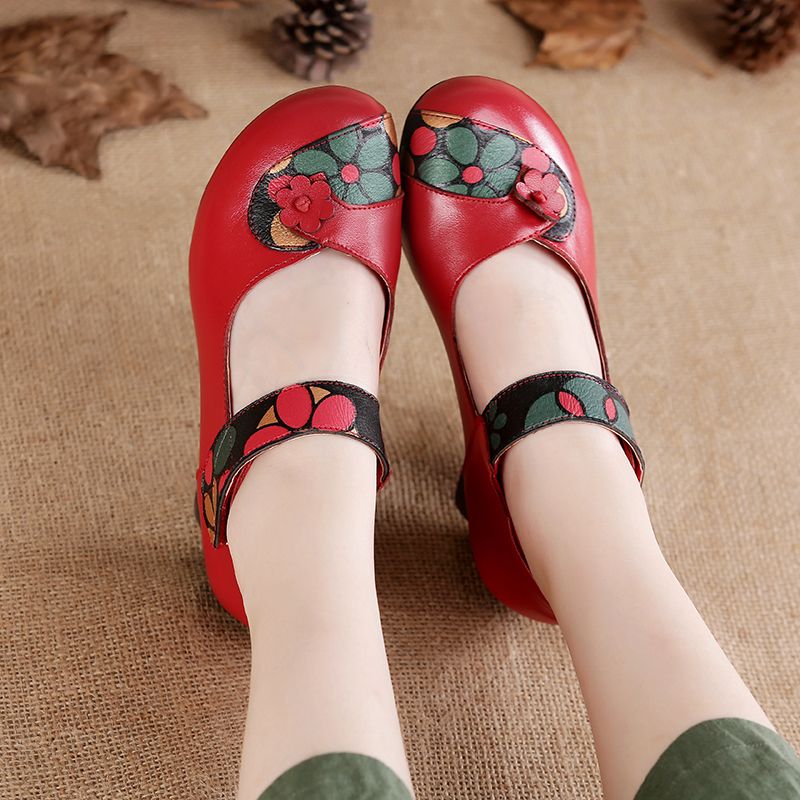 女性のための豪華な花柄のウェッジヒール,スタイリッシュな靴, - Womens Heels のレビューと価格