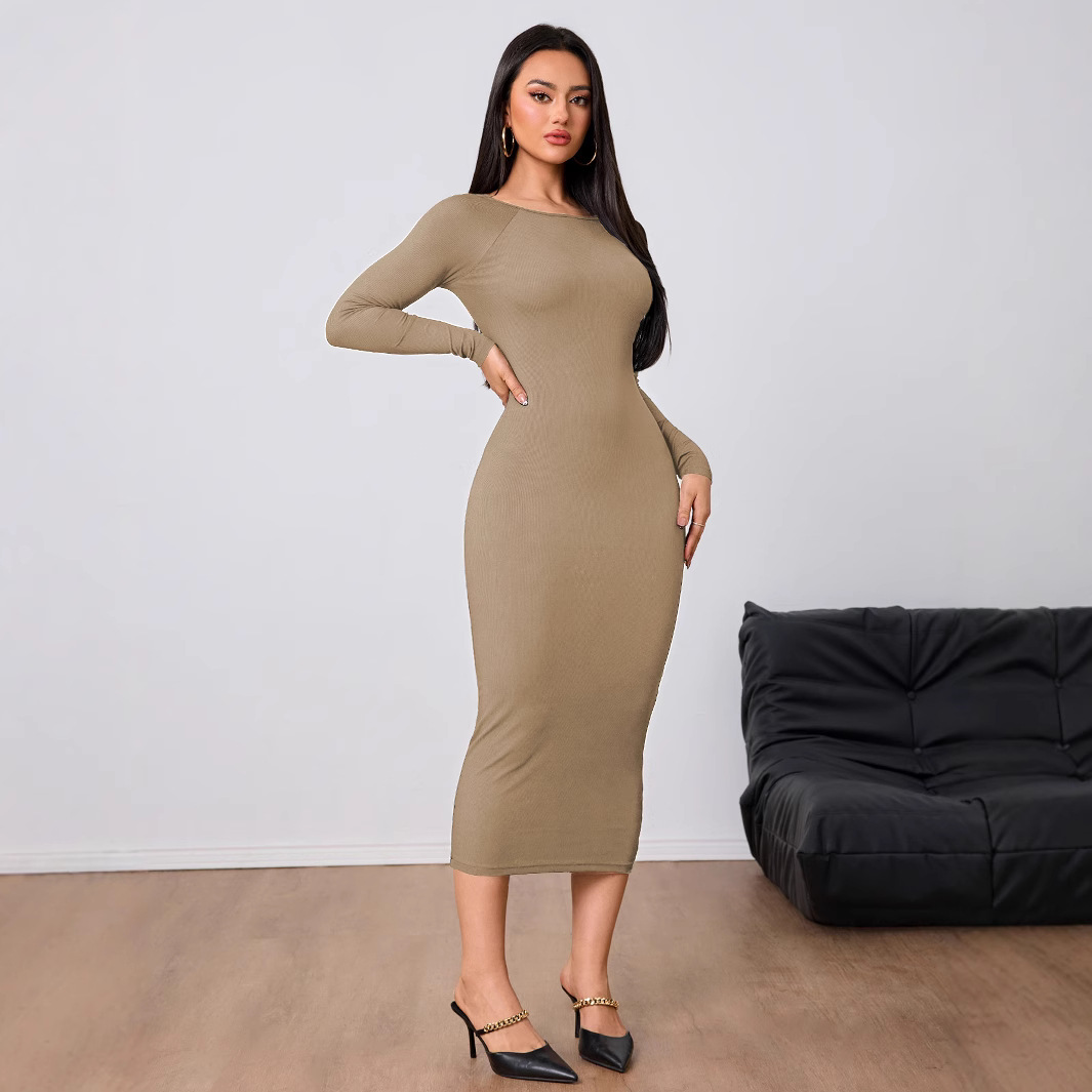 レディースファッション シンプルドレス 春夏 セクシー バッ - Midi Dress のレビューと価格