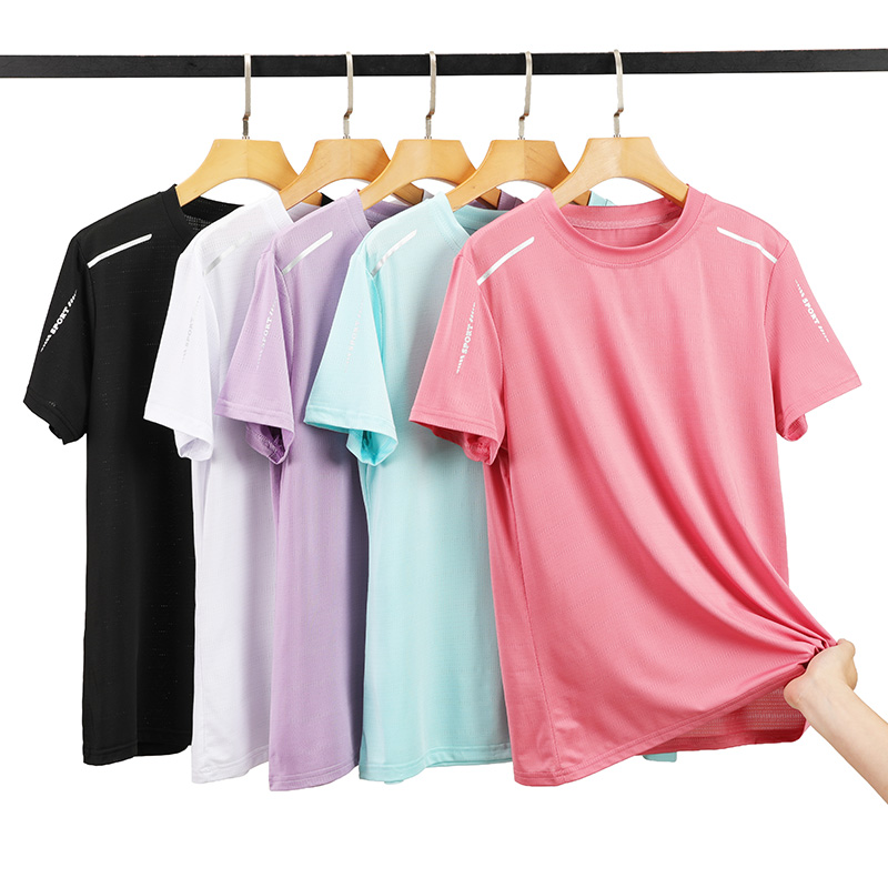 女性速乾性ランニング Tシャツアイスシルク反射性高弾性通気性 - Silk Blouse のレビューと価格