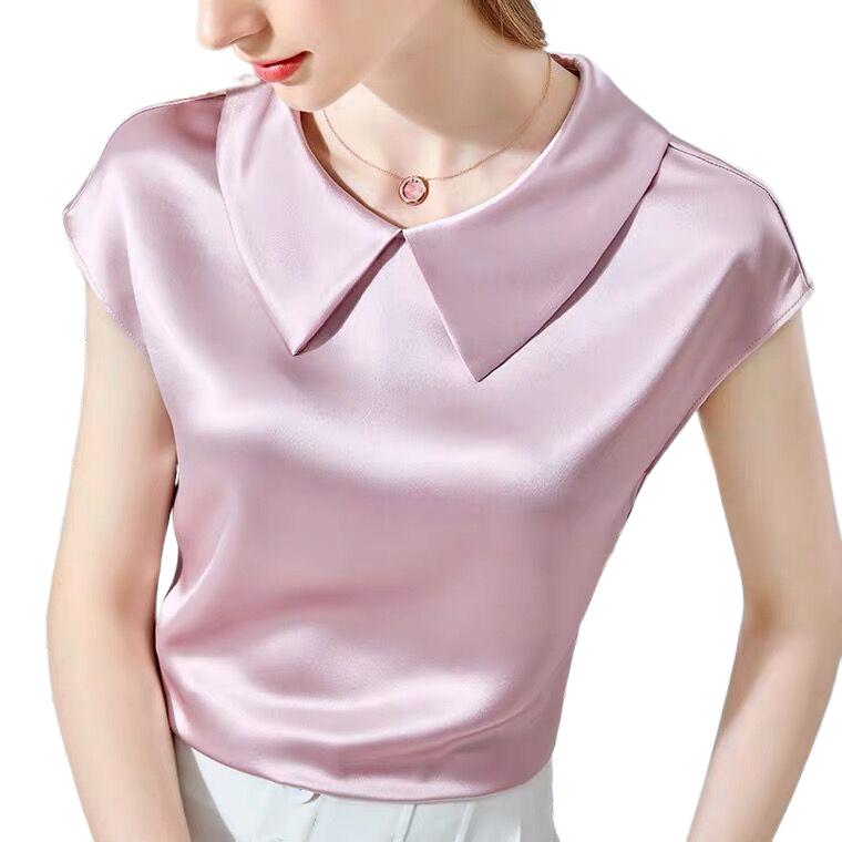 エレガントなアイスシルクシャツ、プラスサイズ、人工シルク素材 - Silk Blouse のレビューと価格