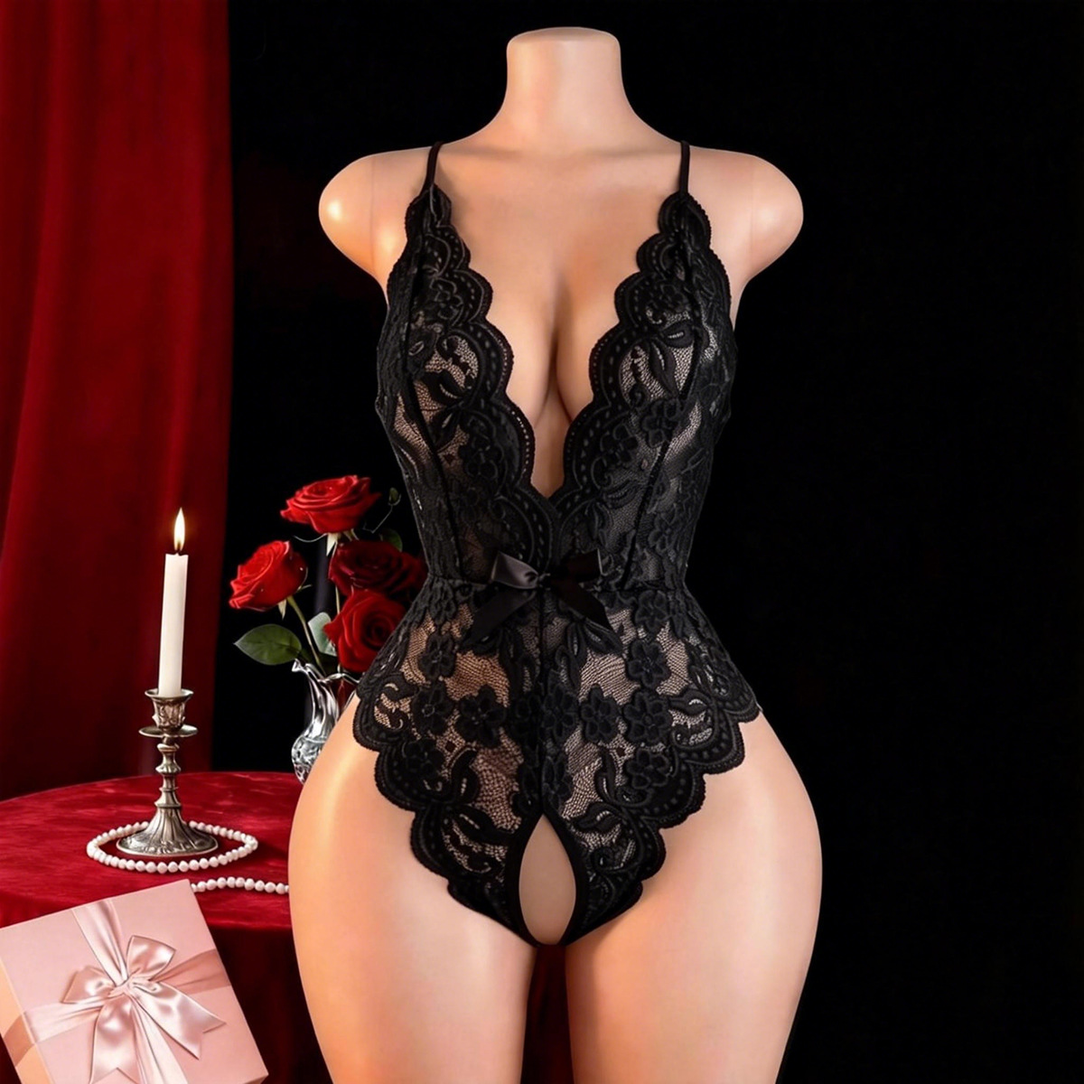 セクシーなランジェリー女性のためのレースのセックス下着テディ - Wedding Dress のレビューと価格