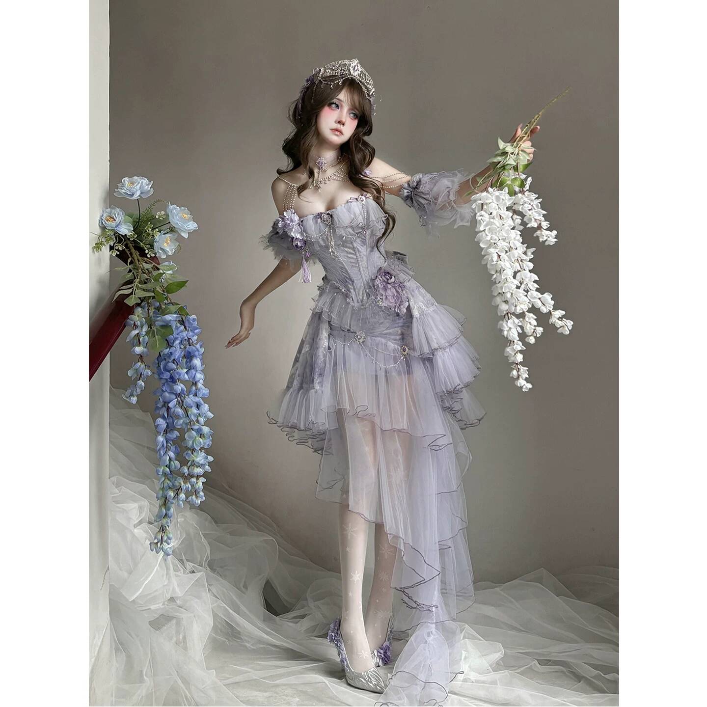 バイオレットポエトリーフォグロリータドレスクラスタイルプリン - Formal Dress のレビューと価格